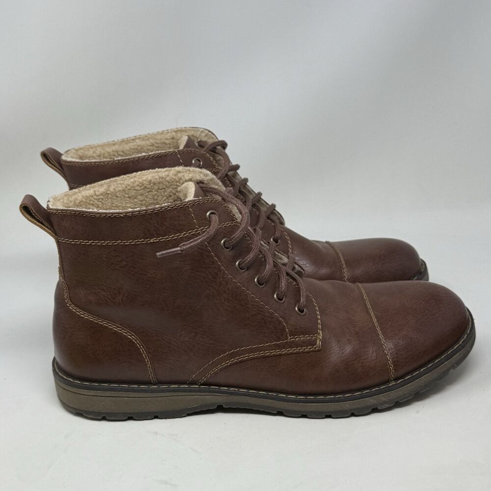 Eastland Jason Chukka Boots Mens 13 D Brown Cap Toe Fleece Lined Casual Preppy